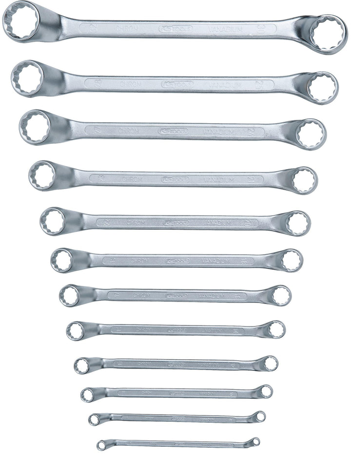 KS Tools 517.0250 CLASSIC Doppel-Ringschlüssel-Satz, 12-tlg. gekröpft, 6-32mm