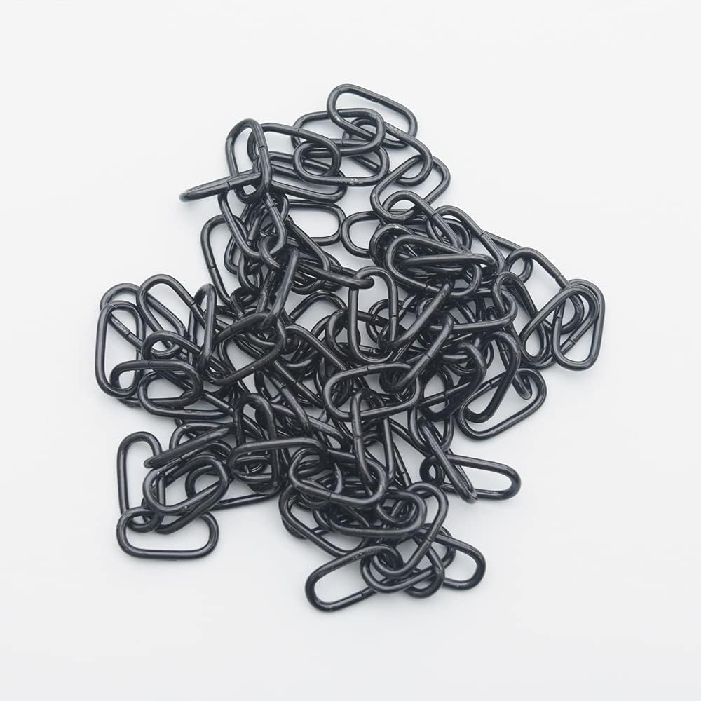 CHRISTOPH PALME 10m Eisenkette ø 2mm Glatt Zierkette Rundstahlkette Rundgliederkette Kette (Schwarz)