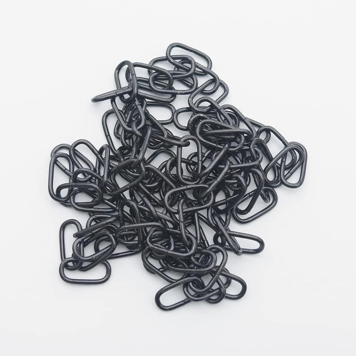 CHRISTOPH PALME 10m Eisenkette ø 2mm Glatt Zierkette Rundstahlkette Rundgliederkette Kette (Schwarz)