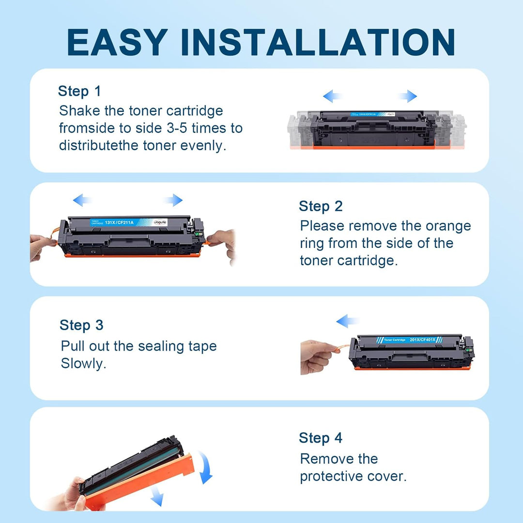 Jagute 131X 131A Toner Kompatible für HP Toner 131A 131X CF210X CF210A für HP Laserjet Pro 200 Color