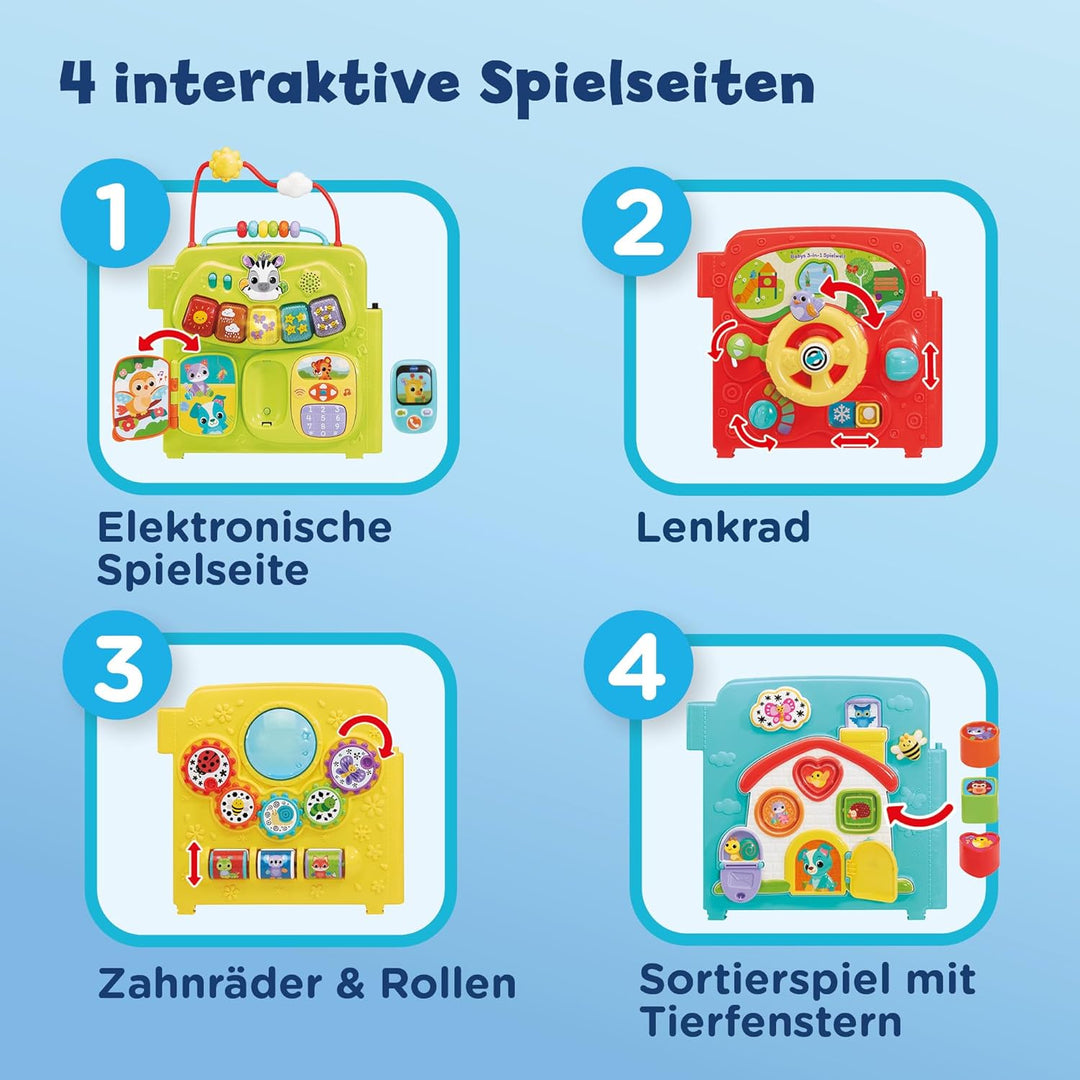 Vtech Baby - Babys 3-in-1 Spielwelt – Interaktive elektronische und Nicht-elektronische Spielseiten