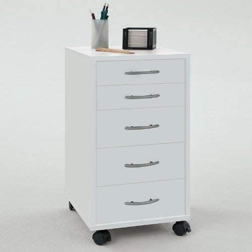 FMD Möbel, 336-001E Freddy Beistellcontainer,melaminharz beschichtete ppanplatte, weiss, masse 33.0