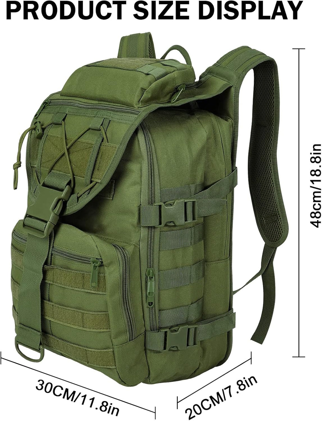 SHANNA Militärrucksack 35L/50L Armee Rucksack Molle, Hohe Kapazität Trekkingrucksack Wanderrucksäcke