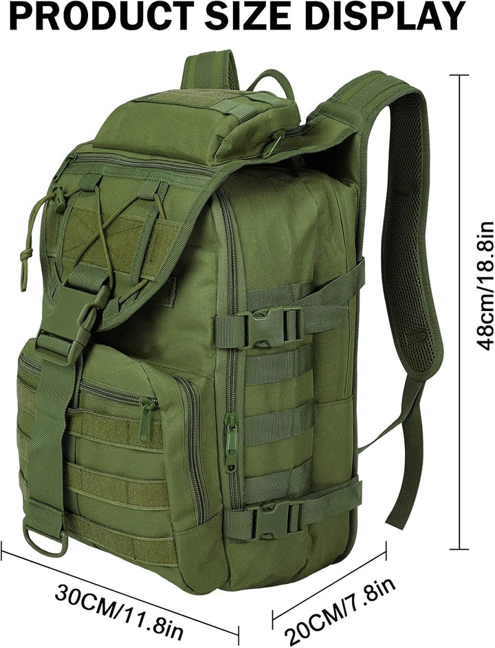 SHANNA Militärrucksack 35L/50L Armee Rucksack Molle, Hohe Kapazität Trekkingrucksack Wanderrucksäcke