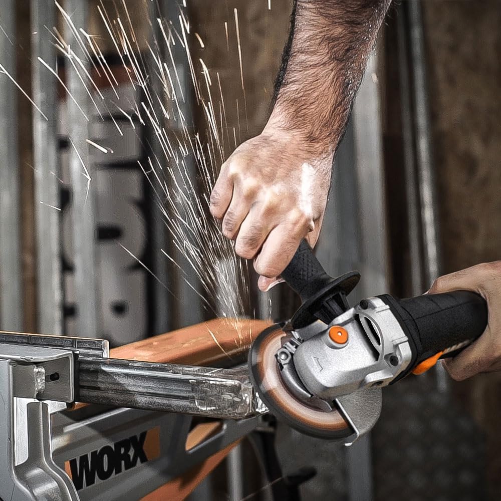 WORX WX718 Winkelschleifer 900W – Kompaktes Schleifgerät mit verstellbarem Griff & vibrationsfreiem