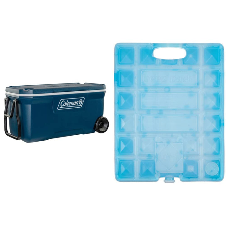 Coleman Xtreme 100QT Kühlbox mit Rollen, Thermobox mit 94L Fassungsvermögen, hochwertige PU-Vollscha