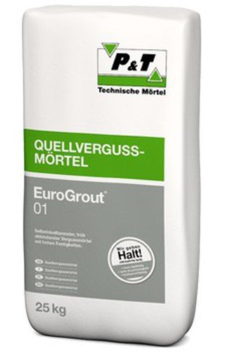 EuroGrout 01 Vergussmoertel 0-1 mm 25 kg - für alle kraftschlüssigen Vermörtelungen von Stahl und Be