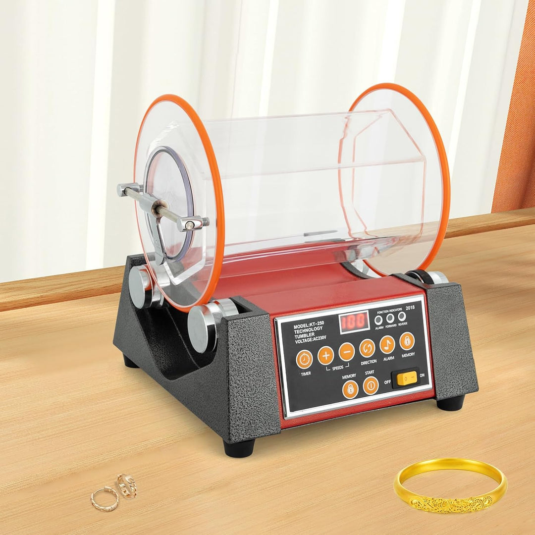 Poliermaschine, Poliertrommel Schmuck-Poliermaschine 230V 180W Rotary Tumbler Polieren Schmuck Polie