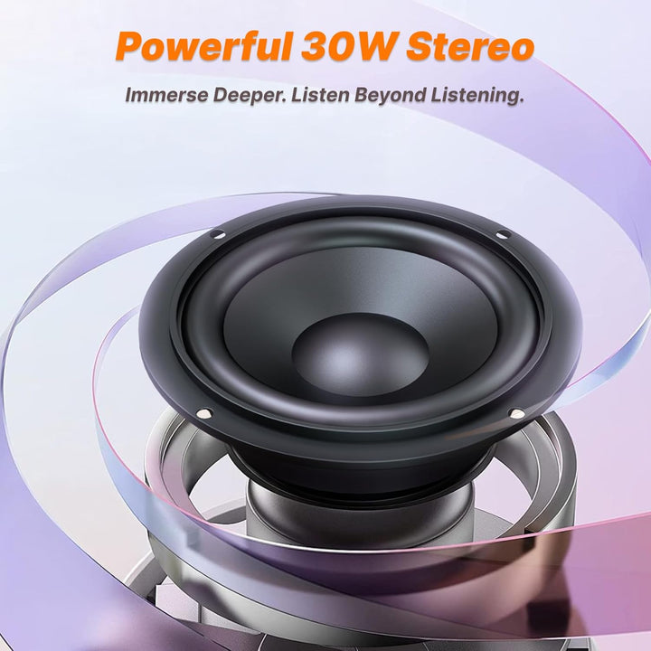 C57 Tragbarer Bluetooth Lautsprecher 30w Stereo Sound, Bluetooth 5.3 TWS Paarung Ipx5 Wasserdicht, R