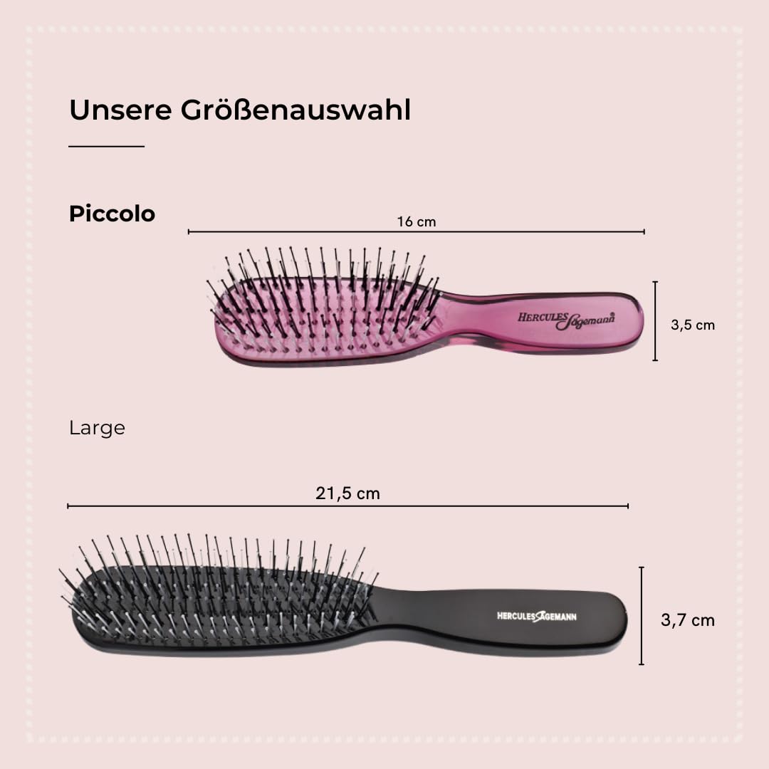 Hercules Sägemann s Zauberbürste PICCOLO Scalp Brush in BROMBEER-PINK - entwirren ohne Ziepen (8101)