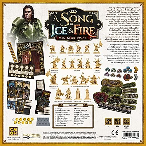 CMON | A Song of Ice & Fire – Baratheon | Starterset | Tabletop | 2 Spieler | Ab 14+ Jahren | 45+ Mi