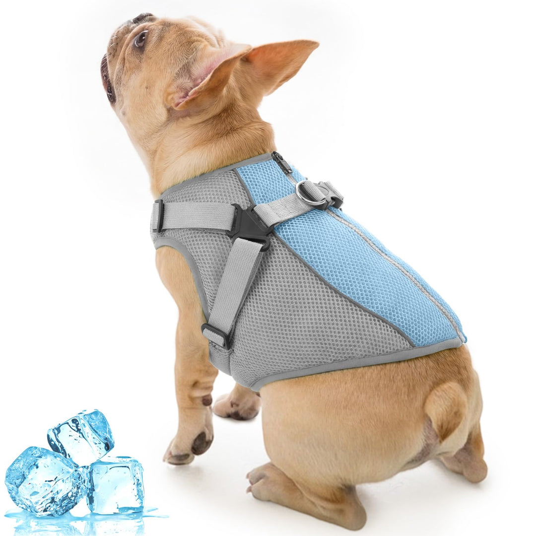 Kühlweste für Hunde mit Geschirr, Kühler Jacke Dogs Cooling Vest für Outdoor Jagd Training Und Campi