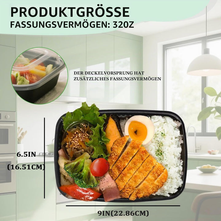 50 Pack 32 oz meal prep containers,Wiederverwendbar meal prep boxes,Aussenpicknickpartys können in d
