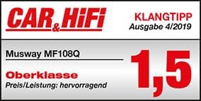Musway MF1080Q Single-BASSREFLEX-System 20cm Subwoofer