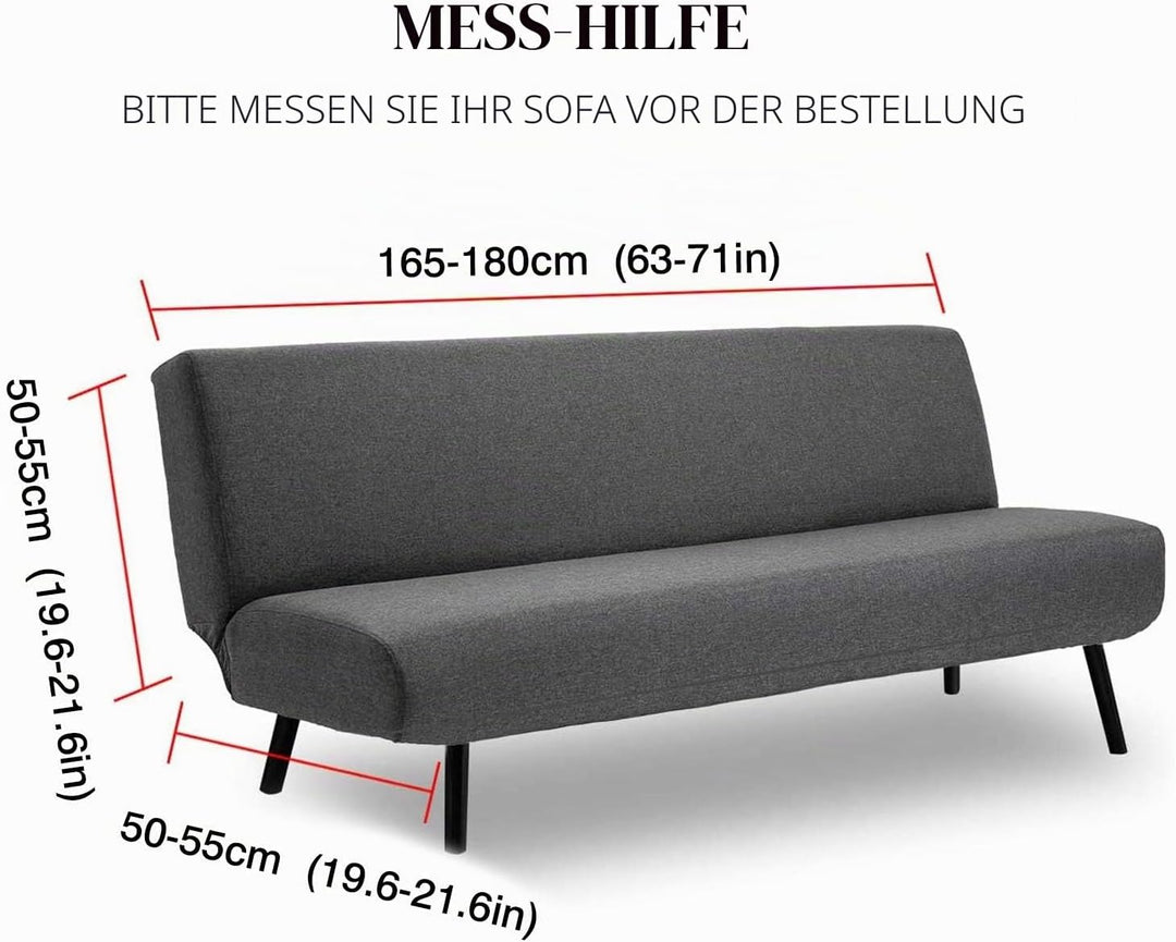 PETCUTE Sofabezug ohne armlehne schlafsofa bezug ohne armlehne futonbezug Stretch sofahusse ohne arm