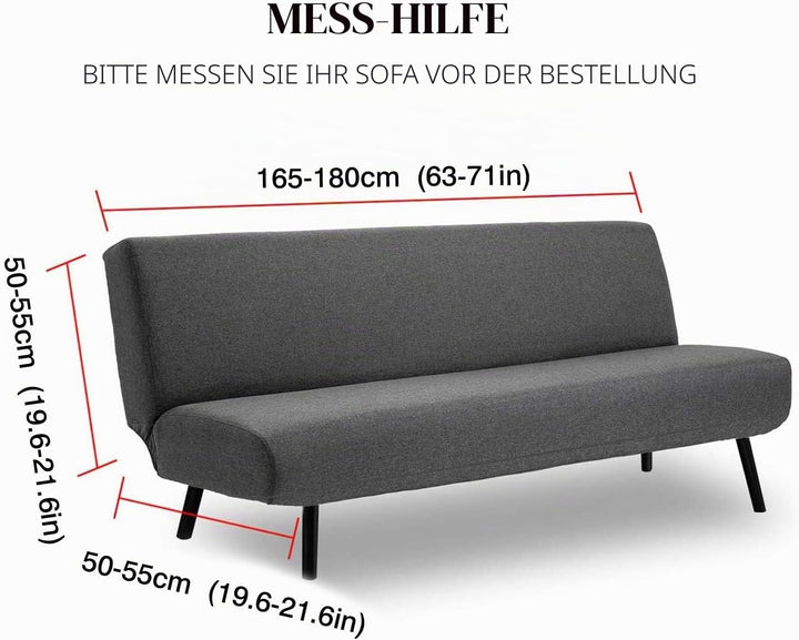 PETCUTE Sofabezug ohne armlehne schlafsofa bezug ohne armlehne futonbezug Stretch sofahusse ohne arm