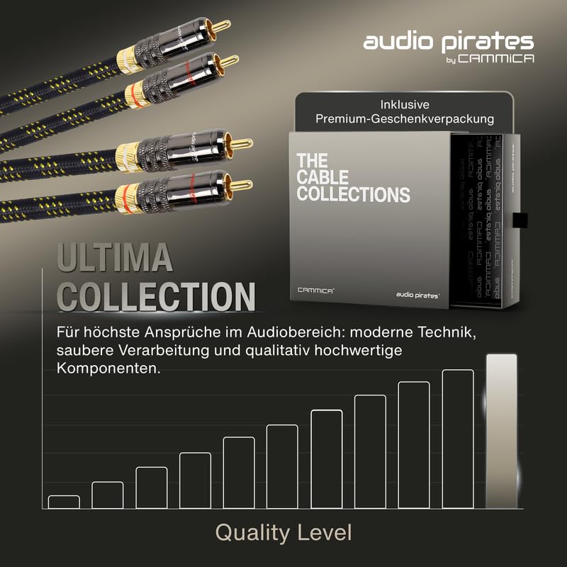 audio pirates by cammica Cinch Kabel 2x RCA Stecker auf 2x RCA Stecker, Audio-Kabel | High-End Audio