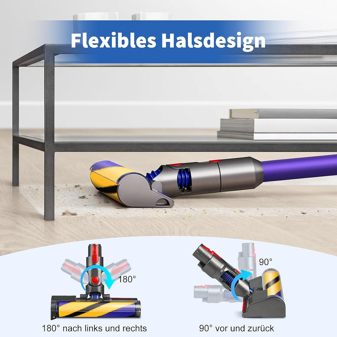 Ersatzkopf für den kabellosen Staubsauger Dyson V7 V8 V10 V11 V15, Mikrofaser-Samt-Rollenbürste mit