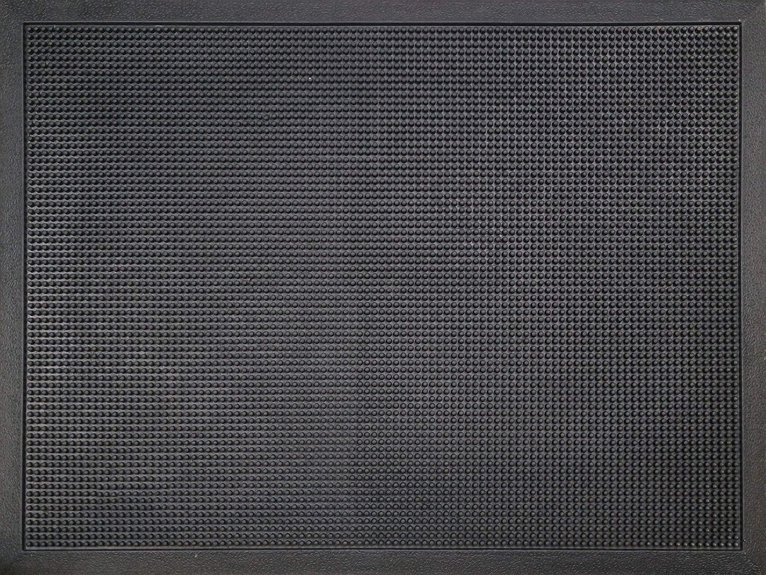 ID M51 Fussmatte matt leicht Gummirsten schwarz 80 x 60 x 1,6 cm 60 x 80 cm, 60 x 80 cm