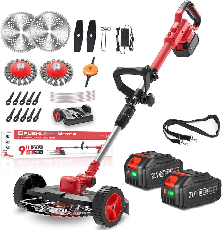 Rasentrimmer mit Akku, 4-in-1 Multifunktion akku rasentrimmer für Makita Akku, 8000mAh freischneider