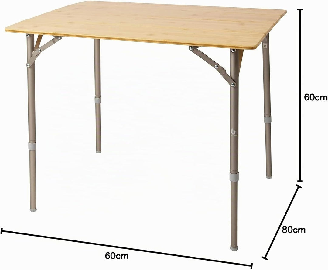 Bo-Camp Urban Outdoor Campingtisch Klapptisch Garten Tisch Falttisch Höhenverstellbar Klappbar Alu B