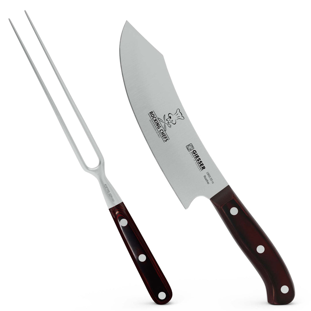 GIESSER seit 1776 - Made in Germany - PremiumCut, Rocking Chef, Tranchier Set 2 teilig, Kochmesser 2