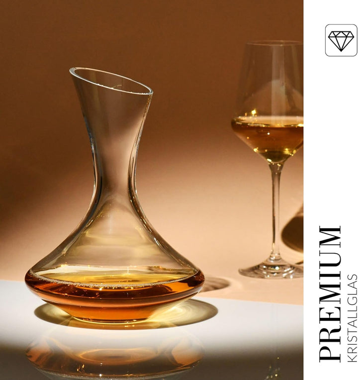 KROSNO Dekanter Weinkaraffe | 750 ML | Handgefertigt | Perfekt für Zuhause, Restaurants, Partys und