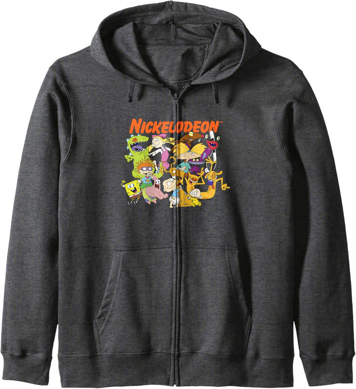 Nickelodeon Multi Franchise Retro 90's Character Group Shot Kapuzenjacke