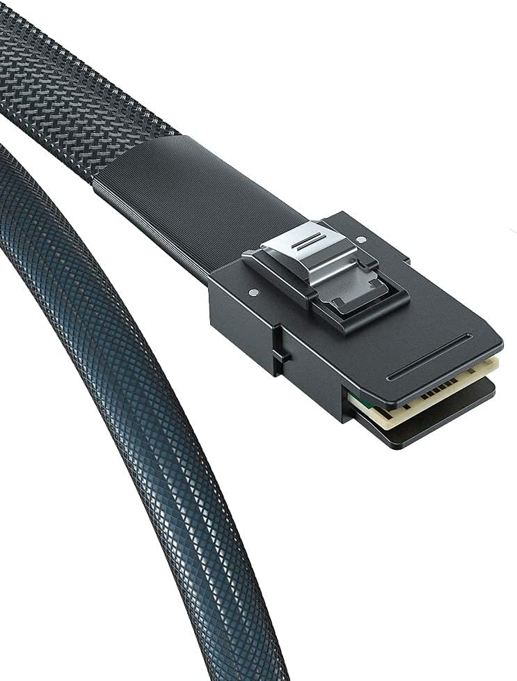 ipolex Internes Mini SAS HD SFF-8643 zu Mini SAS SFF-8087 Kabel, 0.5-Meter(1.6ft), faltbar, flexibel