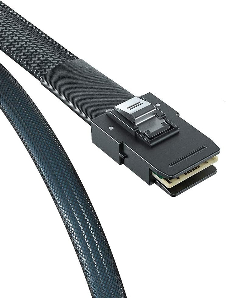 ipolex Internes Mini SAS HD SFF-8643 zu Mini SAS SFF-8087 Kabel, 0.5-Meter(1.6ft), faltbar, flexibel