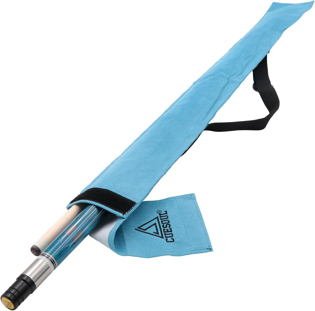 CUESOUL 58 Zoll Pool-Queue,21oz,13 mm Spitze, Billard-Queue mit Irish Wrap, verpackt in blau/brauner