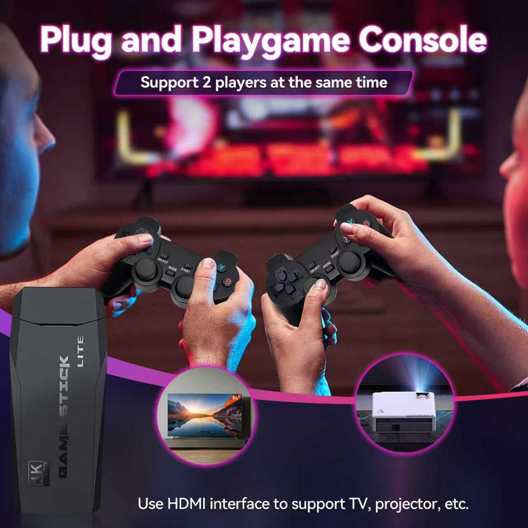 Retro-Spielkonsole 4K HDMI mit über 40.000 Spielen, 23 Emulatoren, Plug-and-Play, Dual-2,4-GHz-Funkc
