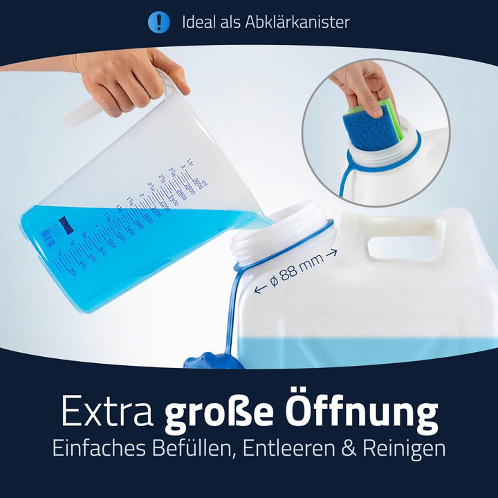 hünersdorff Weithalskanister/Abklärkanister/Mehrzweckkanister mit grosser Öffnung zur einfachen Inne
