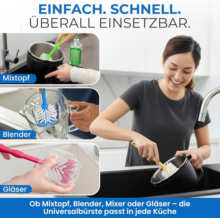 Premium Universal Reinigungsbürste kompatibel für Thermomix TM7,TM6,TM5&amp;Bosch Küchenmaschine Made in