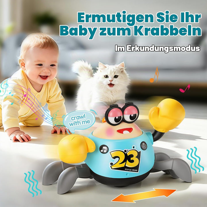 Krabbe Baby Spielzeug 6-12 Monate Krabbelspielzeug Tummy Time Toy | Interaktives mit Musik und Licht