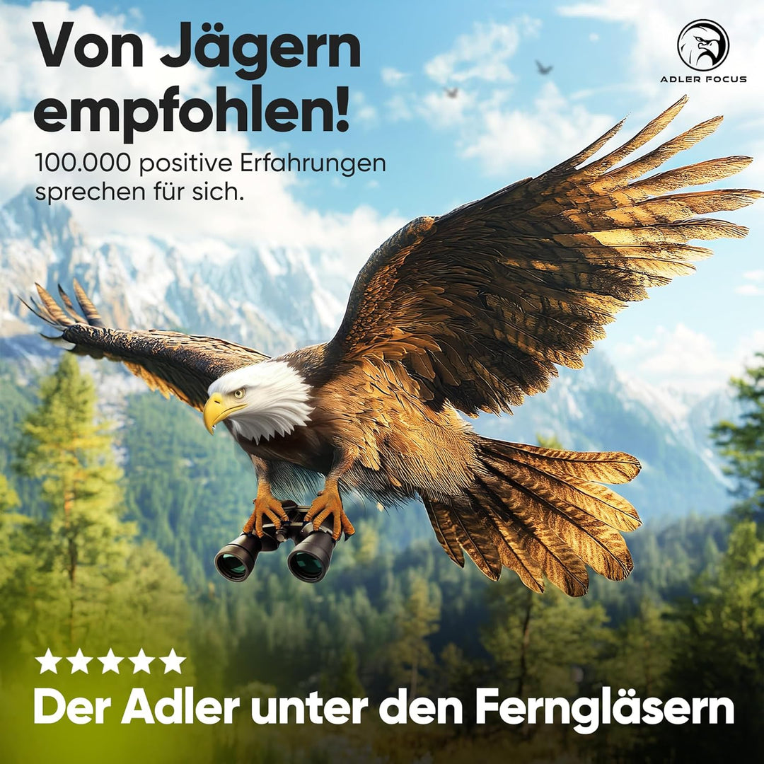 Fernglas Erwachsene 10x50 für Anfänger und Profis, HD mit 25mm Augenmuschel, BAK4+FMC,wasserdicht,le