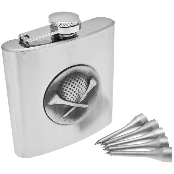 Longridge Golfers Flachmann Set - Silber,