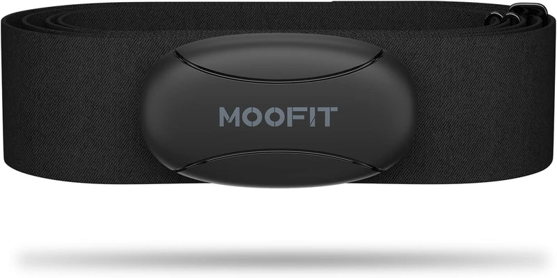 moofit HR8 Pulsmesser Brustgurt, Low Energy Echtzeit-Herzfrequenzdaten Bluetooth 5.0/ANT+, Grössere
