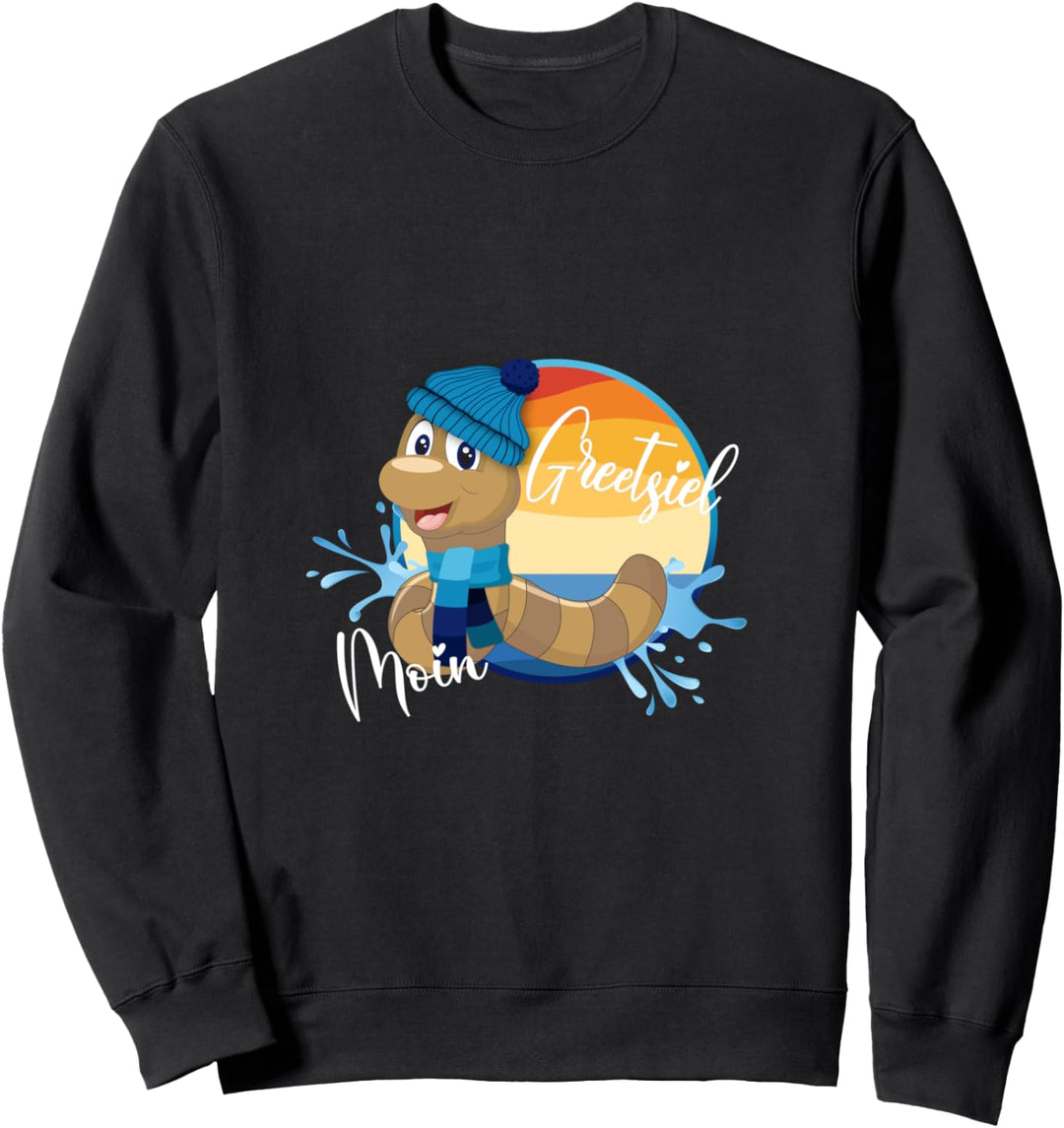 Greetsiel Wattwurm Ostfriesland Strandurlaub Küste und Meer Sweatshirt