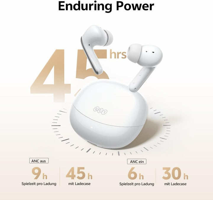 QCY Melobuds N60 In Ear Kopfhörer Bluetooth Noise Cancelling,Bluetooth kopfhörer mit -56dB Adaptive