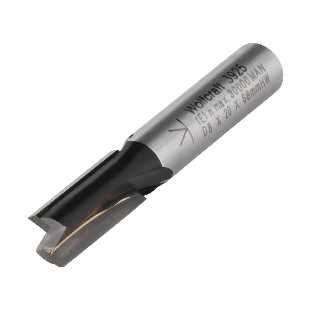 wolfcraft HM-Nutfräser, 8 mm Schaft Ø 8 x 16 I 3925000 I Für präzise Fräsarbeiten mit der Oberfräse