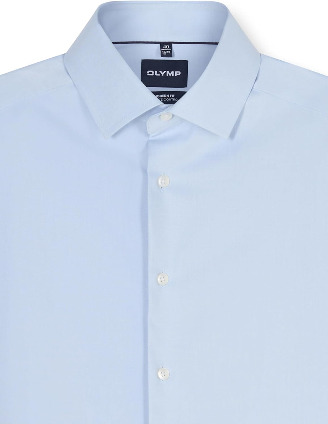 OLYMP Herren Oberhemd Langarm Luxor.24.Seven,Twill,modern fit,Global Kent 37 Bleu 11, 37 Bleu 11