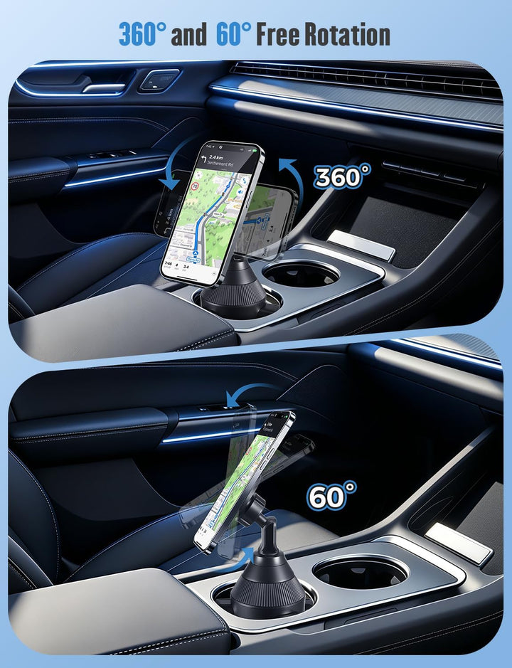 PAIRIER 2-in-1 Magnetische Handyhalterung Auto, KFZ Handy Halterung für Getränkehalter & Lüftung Hal