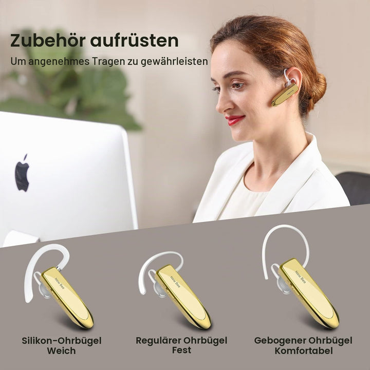 New Bee Bluetooth Headset Wireless Freisprech Telefon Bluetooth-Headset mit Mikrofon für iPhone Sams