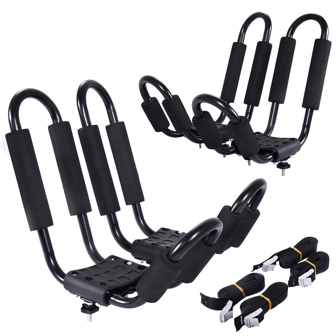 COSTWAY 4 x Kajakträger, Kajakhalter Auto, Bootshalter Autodachträger universal, Kajakstütze Bootstr