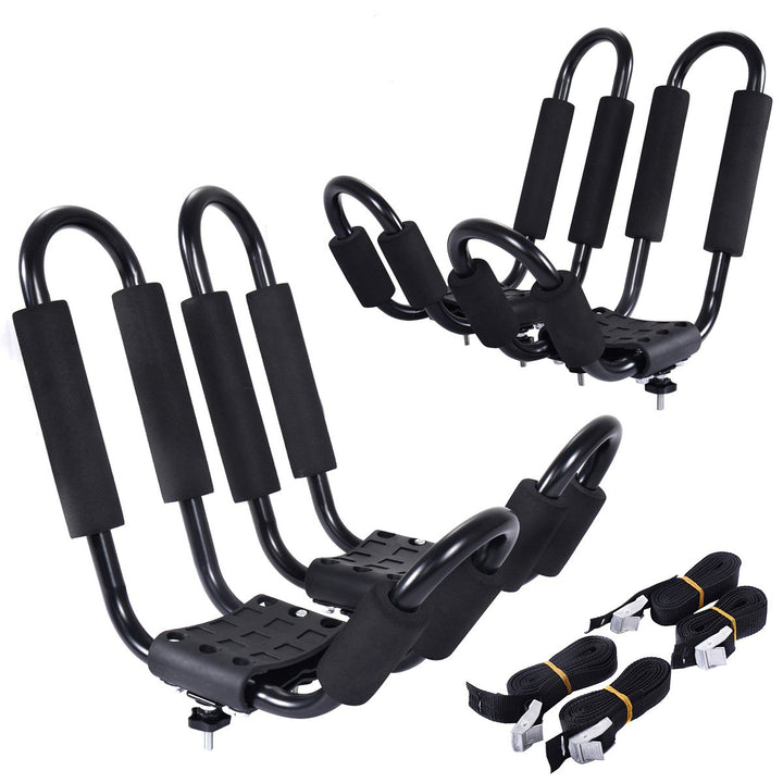 COSTWAY 4 x Kajakträger, Kajakhalter Auto, Bootshalter Autodachträger universal, Kajakstütze Bootstr