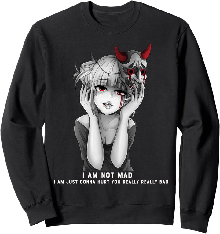 Yandere Oni Maske für Lewd Anime Otakus Sweatshirt