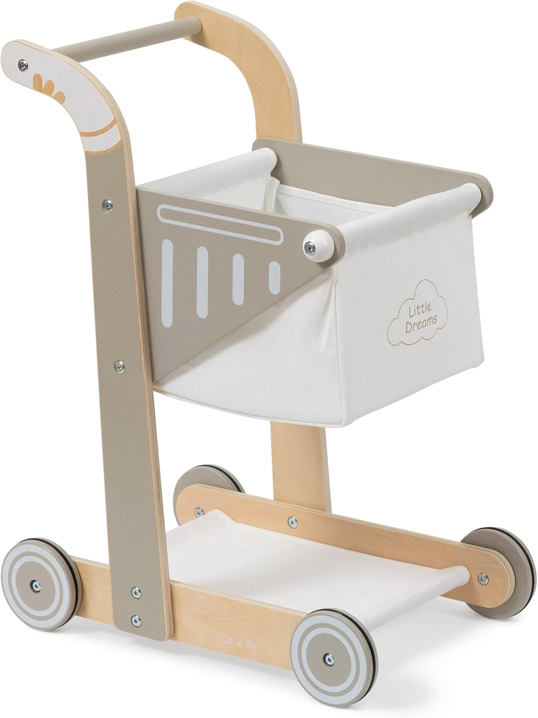Einkaufswagen SHOPPY aus Holz für Kinder (Schlamm), Schlamm