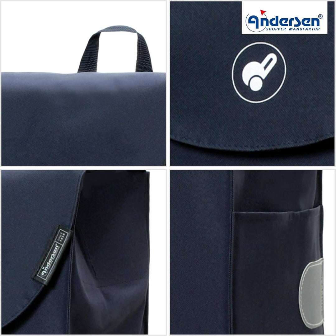 Andersen Einkaufstrolley - klappbar - 44 Liter - belastbar 30 kg - Aluminium - Trolley - Rad Ø 15 cm