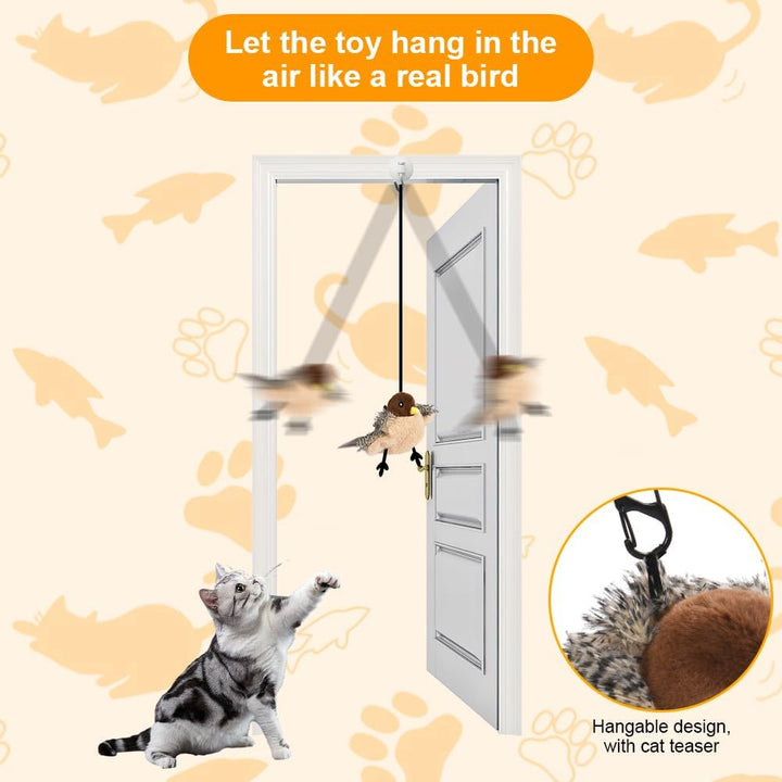 Aomig Katzenspielzeug 7Pcs Hoher Spatz Elektrisches Spielzeug für Katzen Interaktives Spielzeug für
